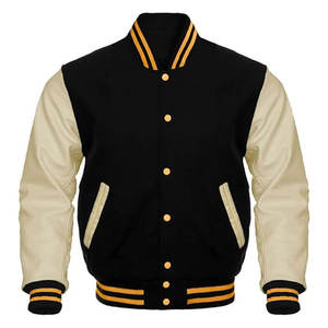 Veste de baseball universitaire personnalisée avec logo du fabricant pour hommes, style vintage bomber d'hiver, respirante, haute qualité, prix de gros - Product Image 1