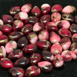 Kingman6X9 High Quality Customizable 6X9MM Natural <b>Red</b> Pear Buffalo Turquoise Gemstone for Jewelry Making - Product Image 3