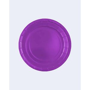 Assiettes en papier violettes Party Love 17 cm jetables pour fêtes, sachet de 12 pièces - Product Image 1