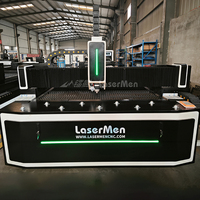 Machine de découpe laser à fibre CNC LM-1530AF, source Raycus/JPT, système CypCut pour le traitement de diverses tôles métalliques