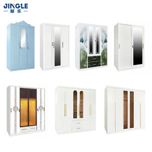 Armadio in Metallo Cinese a 4 Ripiani per Camera da Letto <span class=keywords><strong>e</strong></span> Soggiorno, Armadietto in Acciaio per Conservazione Vestiti con Specchio, <span class=keywords><strong>Mobili</strong></span> all'Ingrosso - Product Image 6