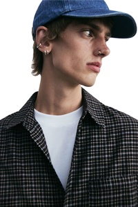 เสื้อเชิ้ตแขนยาวสำหรับผู้ชายทรงหลวมผ้าคอตตอนผสมผ้าวิสคอส - Product Image 4