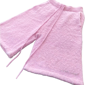 Nouveau Short de Sport Décontracté en Coton Rose Pâle en Mohair, Conception Personnalisée, Mi-longueur, Taille Élastique, pour Homme, Collection 2026 - Product Image 3