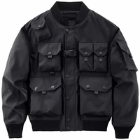 Veste bomber d'hiver en toile de haute qualité OEM, réversible, imperméable, respirante, avec plusieurs poches, style cargo, tendance urbaine