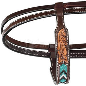 Brida de caballo ecuestre de cuero personalizado Servicio OEM Precio razonable 2025 Bridas de equitación de último diseño - Product Image 3