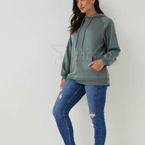 Vente en gros de sweats à capuche respirants pour femmes dernier style de sweats à capuche pour femmes de couleur unie à prix bon marché pour la vente en ligne - Product Image 6