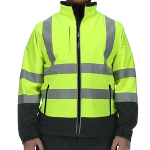 Veste d'hiver à capuche épaisse et décontractée SoftShell personnalisée pour hommes coupe-vent résistant aux intempéries et à l'eau col Mandarin respirant - Product Image 2