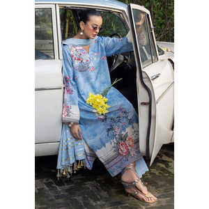 Conjunto de Traje de 3 Piezas para Mujer con Estampado de Lurex Jacquard y Dupatta a Rayas SP-52094 - Product Image 6