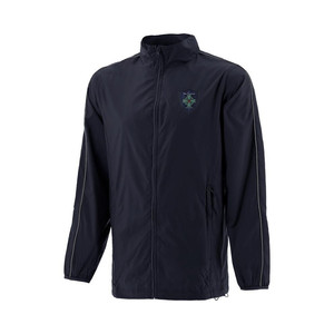 Chaqueta de lluvia cortavientos impermeable con cuello levantado recubierto de invierno OEM para hombres para deportes al aire libre con logotipo personalizado y diseño GAA - Product Image 3