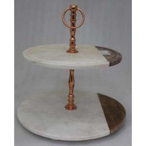 Plateau à gâteau rond en marbre de pierre naturelle en gros d'usine pour la cuisine et les parties moulures équipement de cuisson et outils de gâteau - Product Image 1