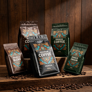 Bolsas de café con cierre hermético, resistentes a la humedad, con logo personalizado impreso, para envasado de 100g, 250g y 500g - Product Image 6