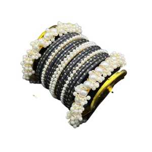 Factory Direct Sales <b>Copper</b> Alloy Silver Plated Geometric Trendy <b>Bangles</b> Sets Women's Churiyan Sets Adults Indian Jewelry - Product Image 1