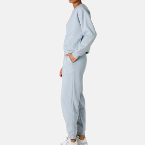 Fournisseur direct d'usine, meilleure vente en ligne, survêtements décontractés pour femmes, hiver, uni, écologiques, légers, avec logo personnalisé - Product Image 4