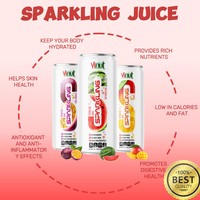 Guavadrank, bruisend, aluminium blik 330ml, merk VINUT, Vietnamese fabrikant, bruisende fruitdrank groothandel, frisdrank