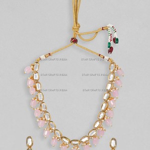 สร้อยคอเรซิ่นแฮนด์เมดสำหรับผู้หญิงทำจากเรซินลูกปัดขนาดใหญ่สร้อยคอลูกปัดเม็ดใหญ่สำหรับงานแต่งงาน - Product Image 4