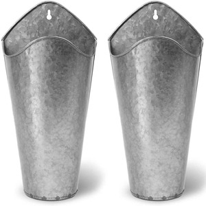 Macetero de Metal galvanizado para interior o exterior, Vintage, para casa y granja - Product Image 6