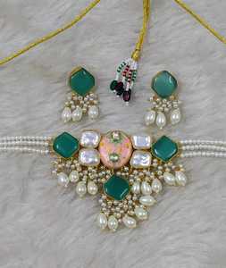 Collar de cuentas de perlas para mujer Nuevo estilo retro Diamante Accesorio de banquete de moda Precio al por mayor Hecho a mano - Product Image 3