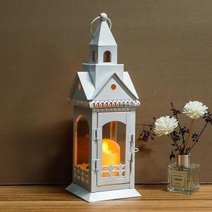 Church Style <b>Candle</b> <b>Lantern</b> Decorative Outdoor <b>Candle</b> <b>Holder</b> with Tempered Glass for Living Room Christmas Decorations Factory - Product Image 2