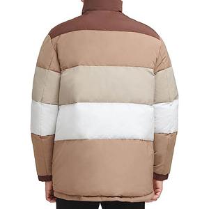 Chaqueta de invierno OEM de diseño personalizado para hombre, Abrigo acolchado de alta calidad en tela de lona de burbuja gruesa de talla grande - Product Image 2