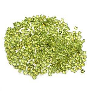 Cojín de peridoto Natural de 2mm, piedras preciosas sueltas facetadas, cuentas de piedra calibradas de peridoto para la fabricación de joyas por mayorista indio - Product Image 2