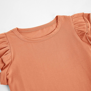 Hữu Cơ Tre Trẻ Em Áo <span class=keywords><strong>S</strong></span>ơ Mi Ruffle Tay Áo Áo Crew Cổ Tees Cho Trẻ Em Tùy Chỉnh Trẻ Em Đồng Bằng Áo <span class=keywords><strong>S</strong></span>ơ Mi Sinh Thái Thân Thiện Với Trẻ Em TEE Áo <span class=keywords><strong>S</strong></span>ơ Mi - Product Image 5