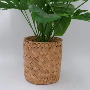 2025 américain grand pot de fleur en paille décoration jonc de mer tissé à la main - Product Image 1