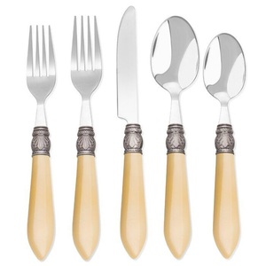 Ensemble de couverts en acier inoxydable de la meilleure qualité Occasion de mariage Vaisselle à la maison Manche en os Comprend Cuillère Fourchette Couteau à beurre - Product Image 2