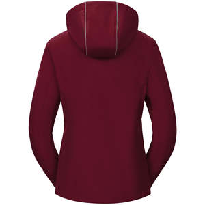 Chaqueta de exterior de carcasa blanda ligera y transpirable para mujer personalizada, capucha cálida impermeable para viajes, con capucha a prueba de viento, Parte delantera sólida - Product Image 2