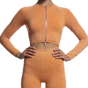 Chaqueta Deportiva sin Costuras de Última Moda, Mangas Largas, con Cierre, Ropa Deportiva para Mujer, Chaquetas de Gimnasio con Diseño Personalizado - Product Image 1