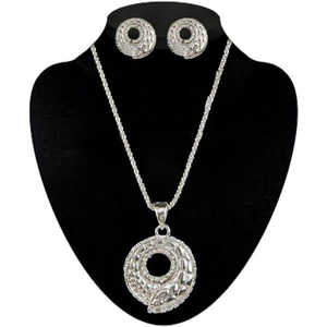 Kriaa Custom Logo <b>Gold</b> Plated Zinc Alloy Pendant Set 2100506 White Austrian Zircon Stone Religious Style with <b>Number</b> Pattern - Product Image 1