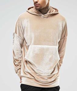 Último diseño de ropa de hombre, sudaderas con capucha de terciopelo, hombro caído, Jogger de gran tamaño, jersey de terciopelo para correr, ropa de invierno con capucha transpirable - Product Image 3