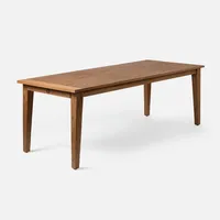 Table à manger de 72 pouces - Plateau allongé de 32 pouces de large, design gain de place, structure en bois massif, capacité 6 personnes