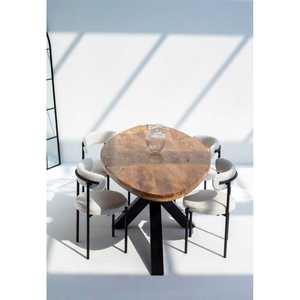 Hiện đại Harper hình bầu dục hàng đầu xoài gỗ bàn ăn cho căn hộ và khách sạn sử dụng - Product Image 4