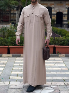 Qualité supérieure 2025 décontracté nouveau prix de gros Jubba Style confortable islamique hommes grande taille Thobes taille adulte - Product Image 4
