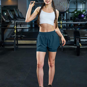 Short léger 2 en 1 pour femmes avec doublure intérieure short de course et d'entraînement d'été design personnalisé vêtements de sport à séchage rapide - Product Image 5