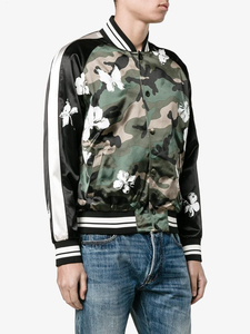 Veste en satin personnalisée sublimation motif décoratif broderie logo impression 3d Varsity Jacket Letterman Bomber Jacket pour hommes - Product Image 5