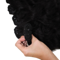 Vente en gros de mèches de cheveux humains vietnamiens 100% naturels bruts, Super Double Drawn, à double trame machine, ondulations souples profondes et lâches, style Afro Kinky Weave