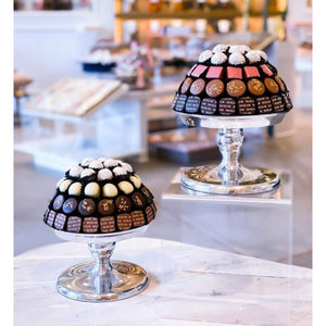 Fabuleux Design Doux Bol De Service Deluxe Qualité Argent-Poli Plateau De Service De Chocolat En Métal Pour Hôtel Ware Accessoires - Product Image 1