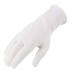 786Q.Com-CC-BTN Gants de cérémonie en coton blanc avec bouton au poignet et dos à 3 points, tailles homme et femme - Product Image 1