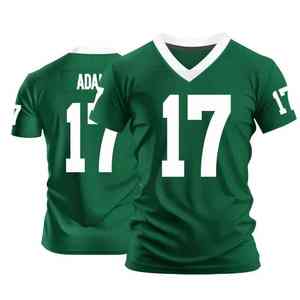 Camiseta de fútbol americano con estampado 3D para hombre, camisetas con patrón de números de nombre personalizado, camisetas informales de verano, camisetas de cuello redondo de manga corta - Product Image 2