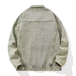 Veste en jean surdimensionnée sur mesure pour hommes dernière conception veste en jean surdimensionné bon marché pour hommes - Product Image 2