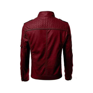 Veste en cuir pour homme, style streetwear, nouvelle qualité, personnalisable, coupe ajustée, élégante, 100% cuir véritable - Product Image 4