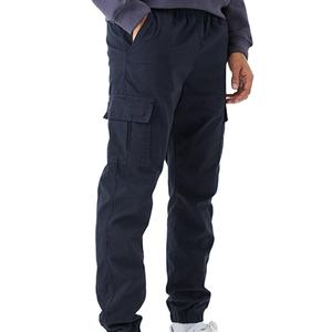 กางเกงจ็อกเกอร์ผู้ชายทรงสลิมฟิตลำลองเอวกลางดีไซน์ใหม่แบบเรียบหลายกระเป๋า 100% โพลีเอสเตอร์ น้ำหนักเบา เหมาะสำหรับใส่ในฤดูใบไม้ร่วง - Product Image 1