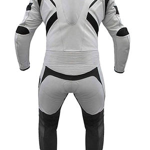 Traje de moto personalizado verano fresco moto montar traje de carreras para los hombres traje de carreras de motor chaqueta de moto de cuero genuino - Product Image 5