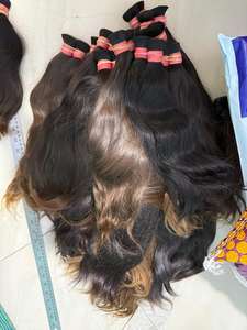 100% extensions de cheveux vierges indiens bruts en vrac non traités Double trame faisceaux couleur naturelle doux cheveux humains vendeur en gros - Product Image 2