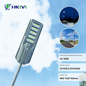 Солнечный светильник HKIVI IP66, водонепроницаемый, уличный, 600 Вт, 1000 Вт, интегрированный, все в одном, светодиодный уличный фонарь на солнечной энергии - Product Image 6