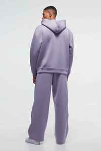 Ensemble 2 pièces Jogger Sets Oversize Pants Sweat Suits 100% Cotton Custom Hoodie and Sweatpants Unisex Zip up Tracksuits for Men - Product Image 3