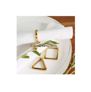 Rond de serviette en acier inoxydable texturé décoration de table de fête de mariage hôtels et restaurants paramètres de table rond de serviette fait main - Product Image 5