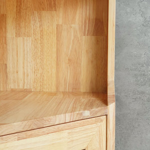 Mueble de Esquina de Diseño Minimalista 70x70x140cm de Madera de Caucho con Patas de Hierro KGT68023 - Product Image 6