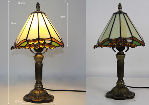 Lampada da Tavolo in Ferro con Vetro Colorato <span class=keywords><strong>Tiffany</strong></span>, Decorazione per Angolo Divano, Stile Mediterraneo Haute Couture, Controllo Touch LED, Personalizzabile - Product Image 6